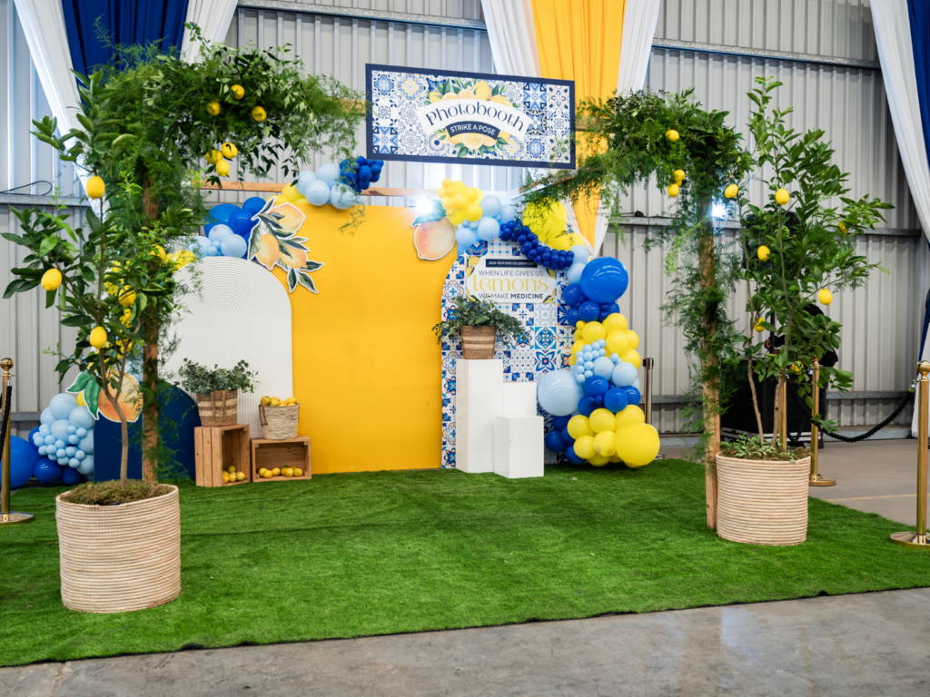 Themed event backdrops and selfie walls